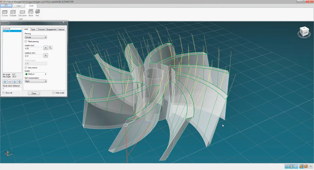 3D-CAM-beredning av komplex geometri